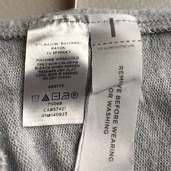 Lou & Grey French Terry Hoodie Womens Small Gray Oversized Side Slits - Picture 10 of 10